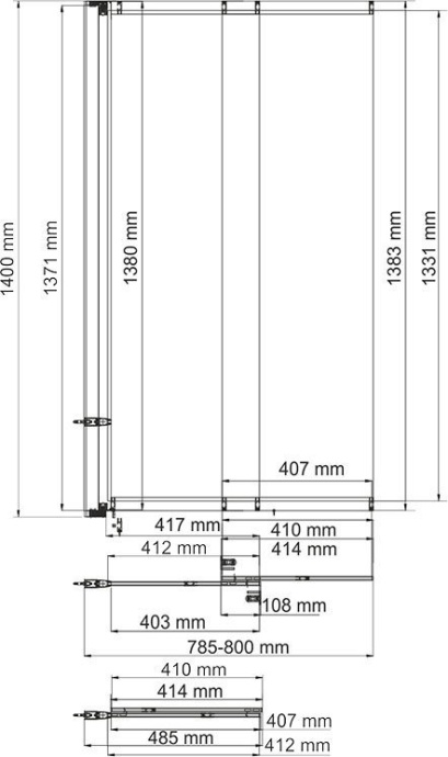 Шторка на ванну Wasserkraft Main 41S02-80WS - 2