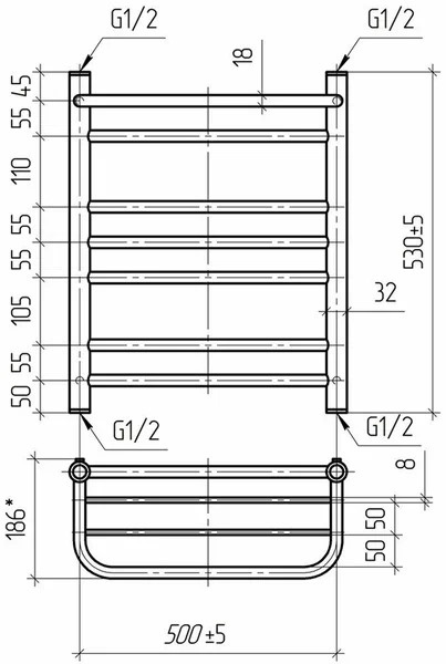 Tera БОГЕМА с полкой ПСБ-30-06 500х600 - 3