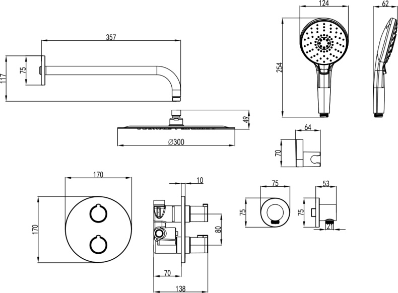 Душевой комплект Lemark Yeti LM7829С LM7829C - 1
