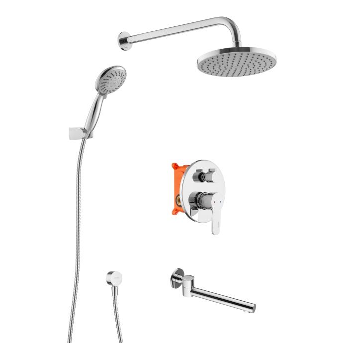 Swedbe Platta Душевой комплект со встроен.смесит. (с монтаж.боксом), верх.душем и повор.изливом 5544 - 1