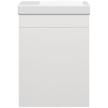 Тумба под раковину Misty Лира 40 белая глянцевая Пр-Лир06040-50 - 0