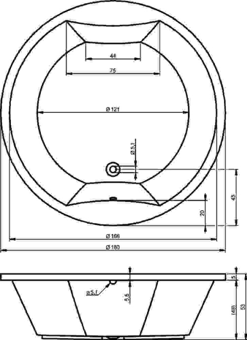 Акриловая ванна Riho Colorado 180 B038001005 - 0