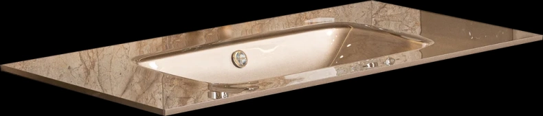 Раковина - столешница Armadi Art Lucido 100 бежевый 852-100-D - 0