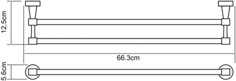 Полотенцедержатель Wasserkraft Isen K-4040 двойной - 2
