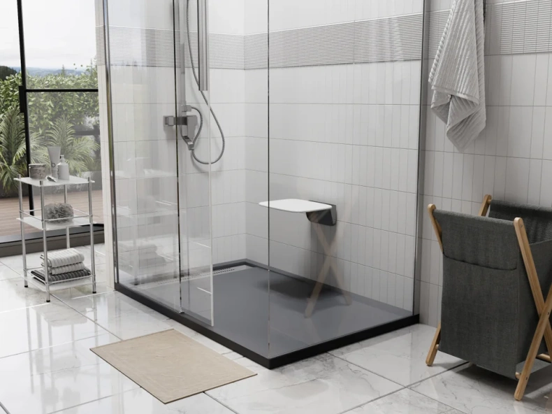 Поддон для душа Wasserkraft Wiese 140x90 серый матовый 84T36 - 1