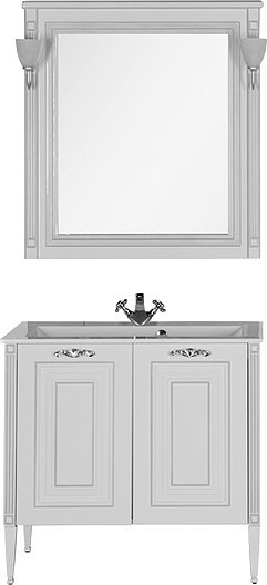 Мебель для ванной Aquanet Паола 90 белая - 7