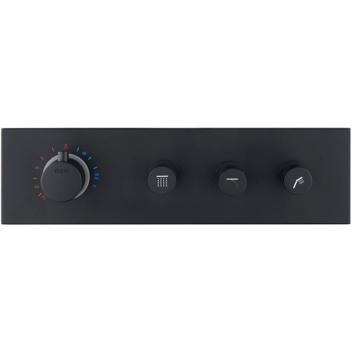 Душевая система Black&White Universe с термостатом черная матовая 8330BUK - 2