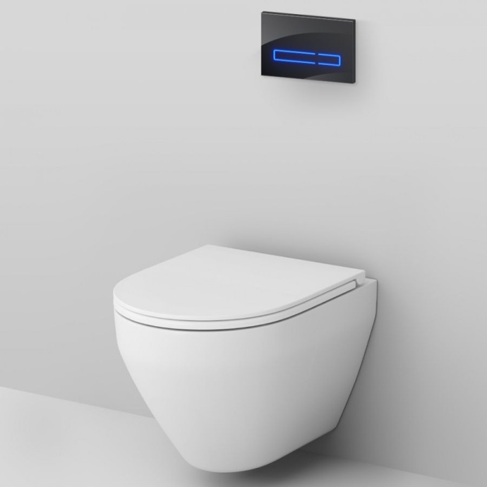 Комплект AM.PM Spirit V2.0 IS450A38.701700 с сиденьем микролифт, сенсорная кнопка - 2