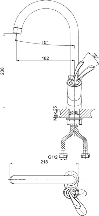 Смеситель для кухни D&K DA1032441 - 2