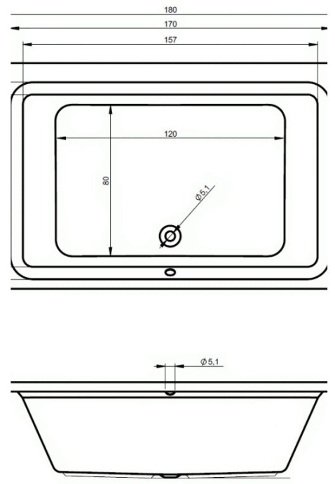 Акриловая ванна Riho Castelo 180x120 B064001005 - 1