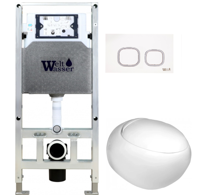 Комплект Weltwasser AMBERG 506 ST + JECKENBACH 004 GL-WT + AMBERG RD-WT  10000006890 - 0