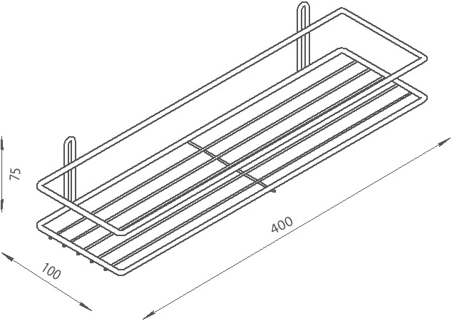 Полка DIWO Смоленск П16099 хром - 1