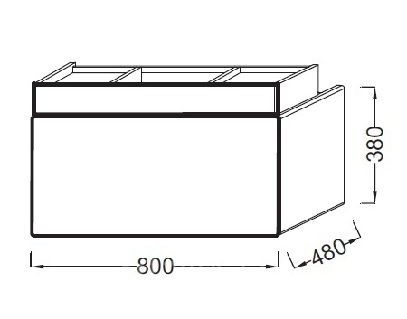 Тумба под раковину Jacob Delafon Terrace 60 см  EB1185-274 - 1