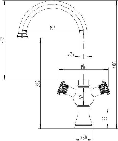 Смеситель Zorg Antic A 2004K-SL для кухонной мойки - 1