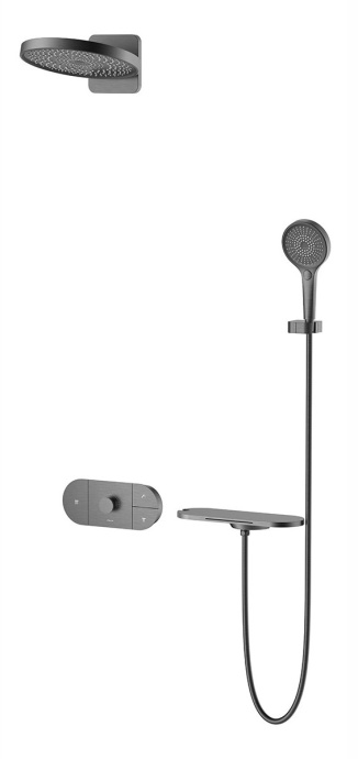 Душевой комплект Vincea Groove с термостатом сталь VSFW-2F12TGM - 0