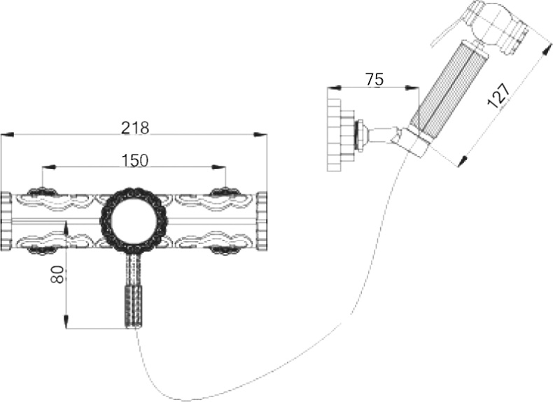 Гигиенический душ Zorg Antic A 123 BD-BR со смесителем - 1
