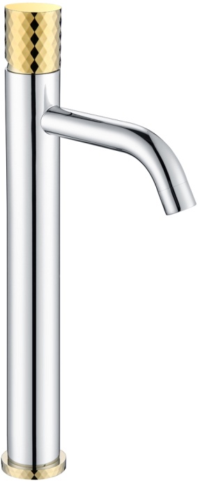 Смеситель Boheme Stick 122-CRG для раковины, chrome diamond gold - 0