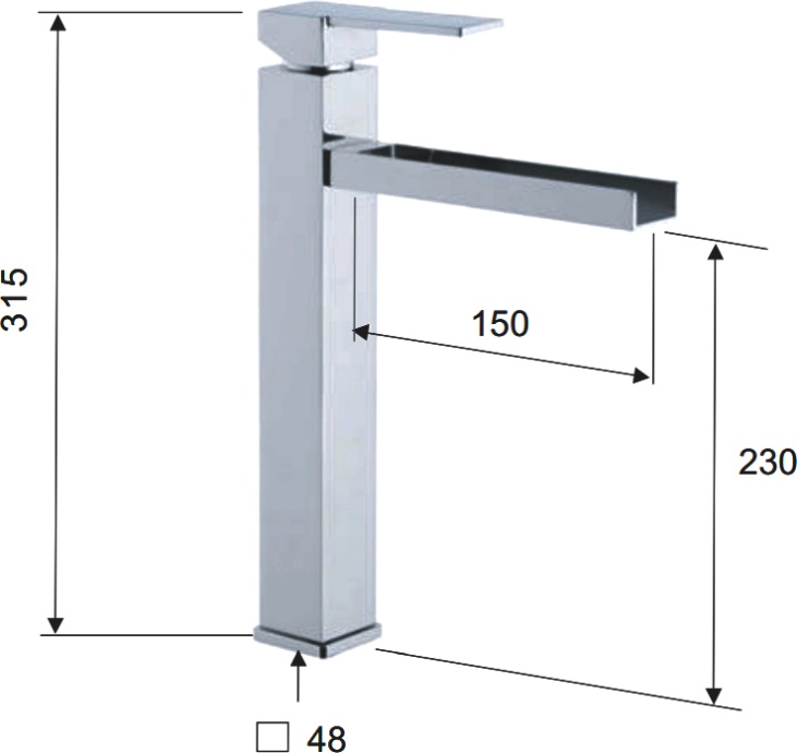 Смеситель для раковины Remer Qubika Cascata QC11L - 1