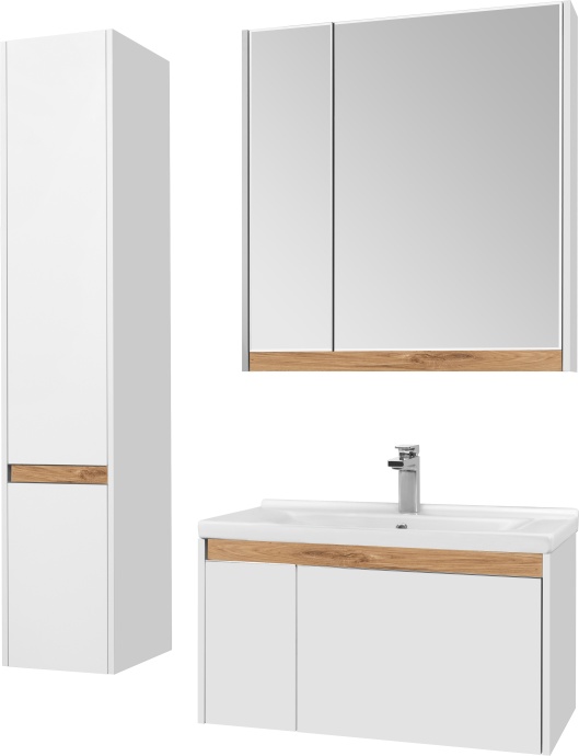 Зеркало-шкаф STWORKI Стокгольм 80 , навесной, белый, под дерево,
квадратный 1A227402SG010 - 5