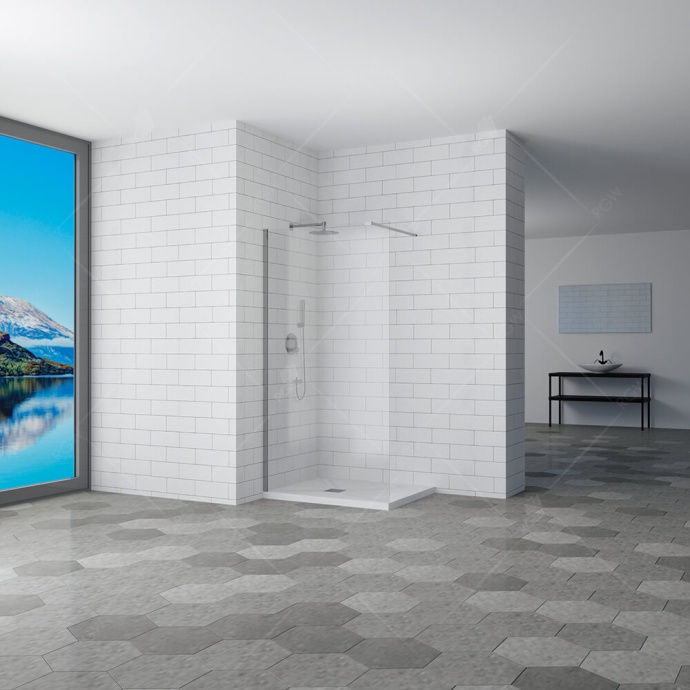 Душевая перегородка 110*195 RGW WA-001 Хром/Прозрачное(Easy)/10 мм 351000111-11 - 0