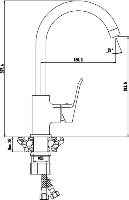 Смеситель Olive'S Plaza 16430PL для кухонной мойки - 1
