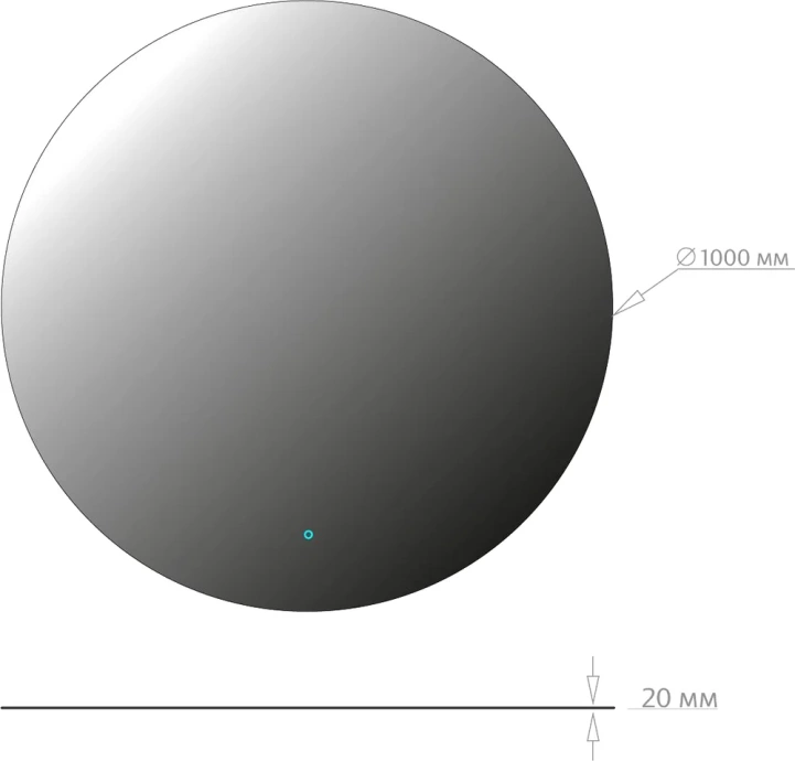 Зеркало Onika Сола 100 с подсветкой  210019 - 7