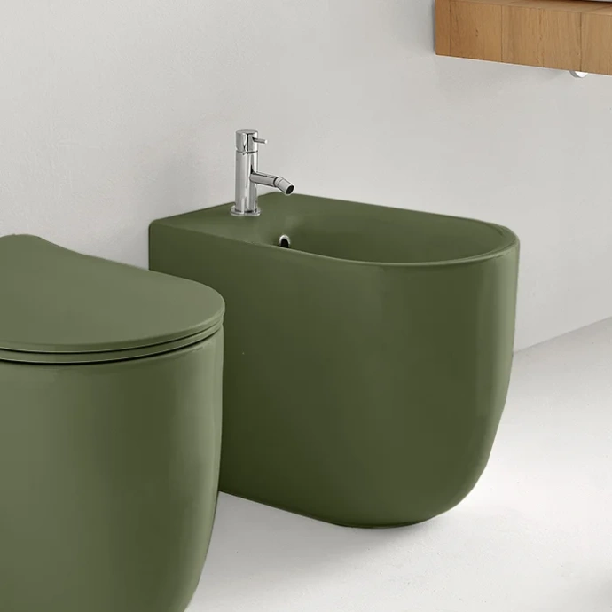Биде напольное Kerasan Nolita зеленый матовый  532011*1 - 1