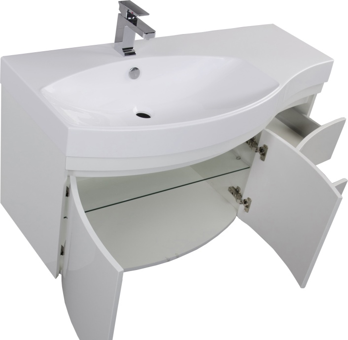 Тумба с раковиной Aquanet Опера 2-115  белая L 169613 - 2
