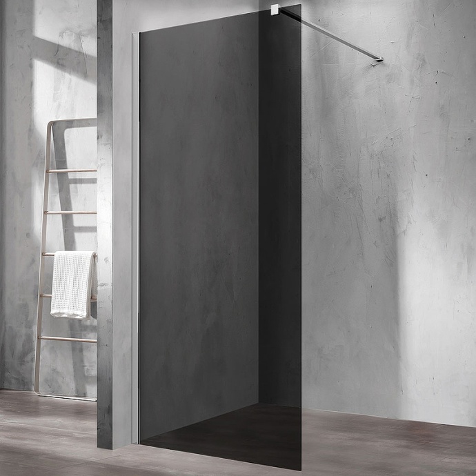 Душевая перегородка Vincea Walk-In 80х200 хром стекло тонированное VSW-1H800CG - 0