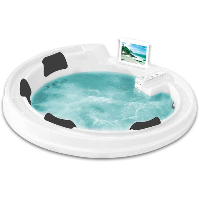 Акриловая ванна Gemy 190х190 белая с гидромассажем G9090 O - 0