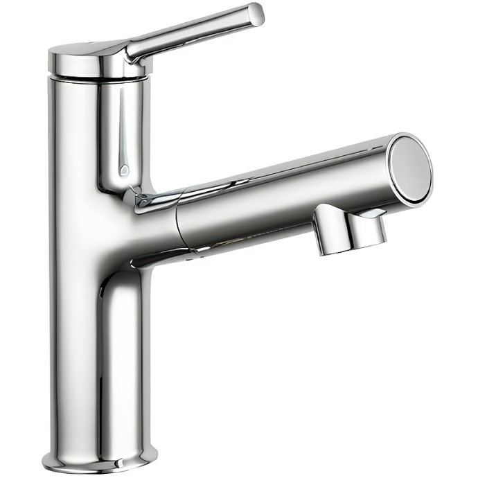 Смеситель для раковины с выдвижным изливом Gappo хром глянцевый G1052-70 - 0