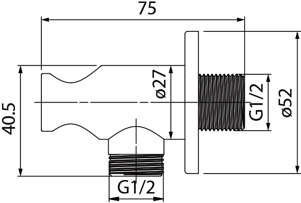 Шланговое подключение Iddis 001SB01i62 с держателем - 1
