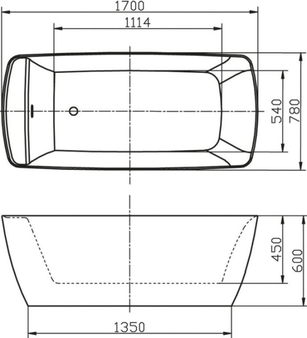 Акриловая ванна BelBagno BB304 - 3