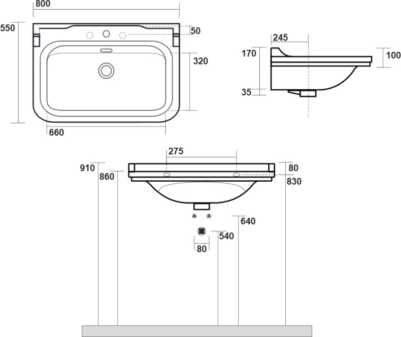 Раковина Kerasan Waldorf 4141 4141K1 - 10