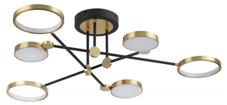 Потолочная светодиодная люстра Odeon Light Midcent Denzel 4320/60CL - 0