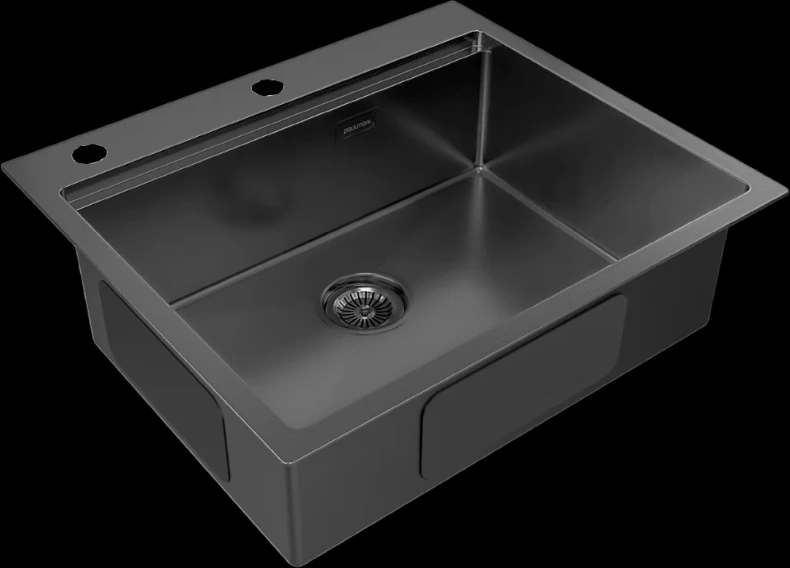 Мойка кухонная Paulmark Brim-Pro 59 темный хром PM705951-GM - 3