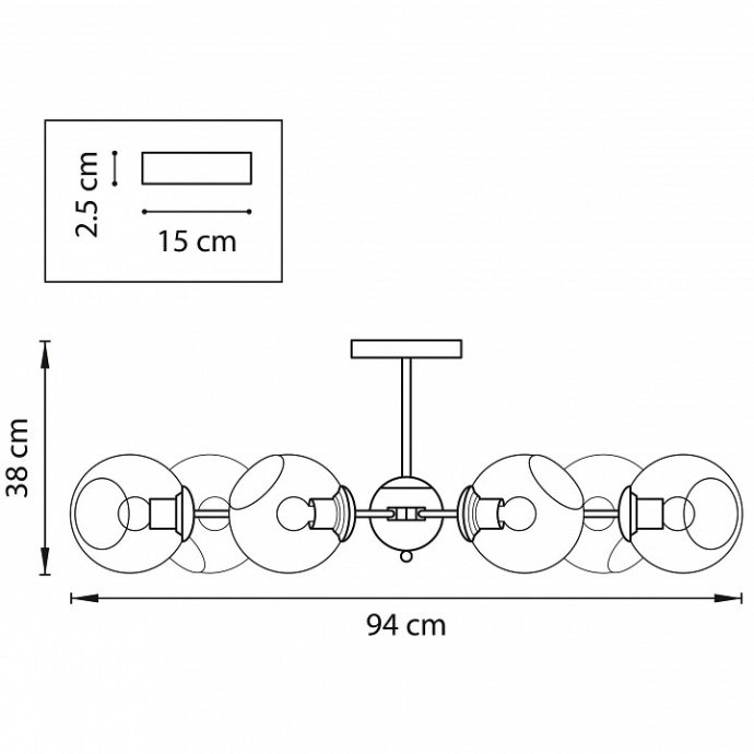 Потолочная люстра Lightstar Beta 785066 - 6