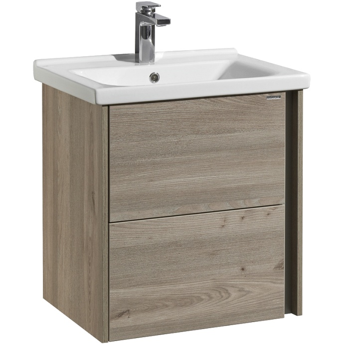 Тумба с раковиной Aquaton Стоун 60 светлое дерево 1A2314K1SX850 - 0