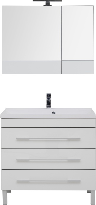 Тумба с раковиной Aquanet Верона 90 белая - 10