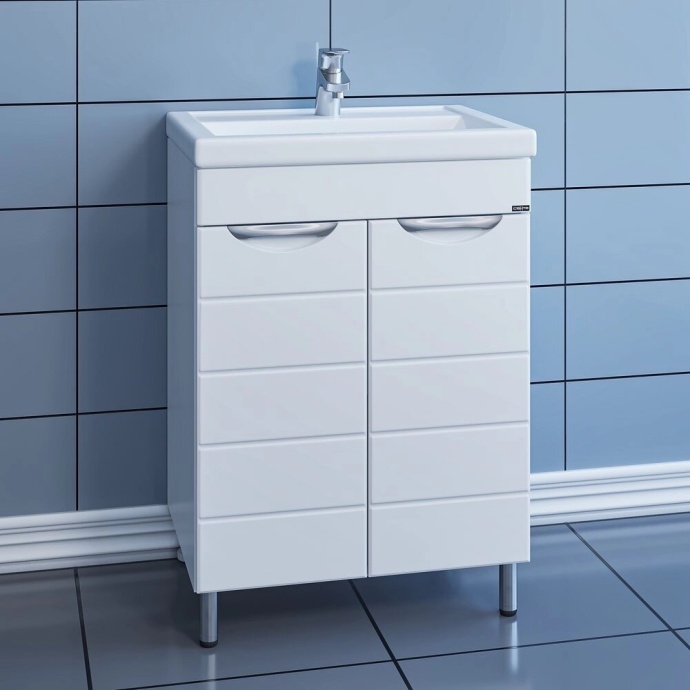 Тумба с раковиной Санта Родос 60 белый - 0