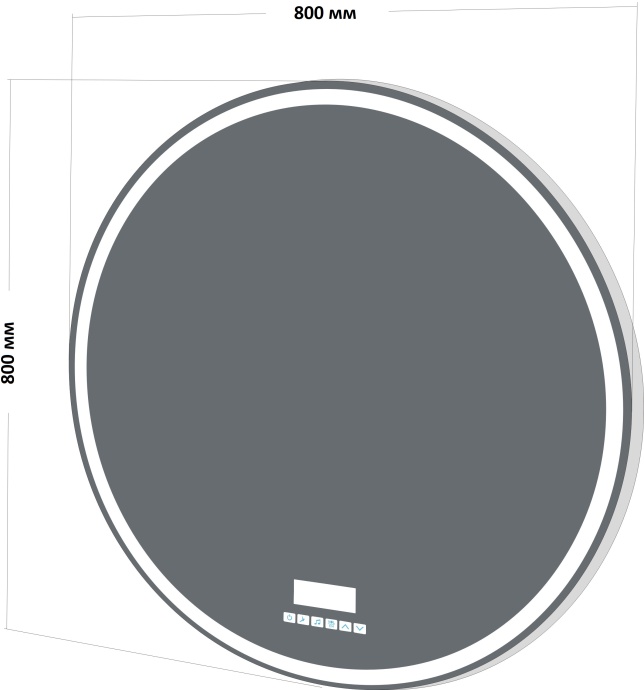 Зеркало BelBagno SPC-RNG-800-LED-TCH-RAD с bluetooth, термометром и радио - 4