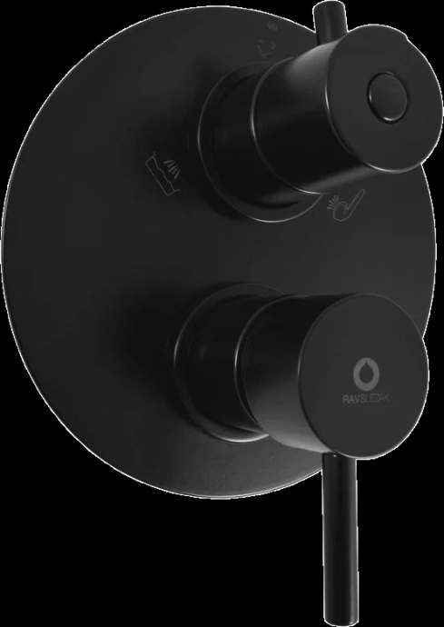 Смеситель для ванны с душем Rav Slezak Seina черный матовый SE987.3CMAT - 0