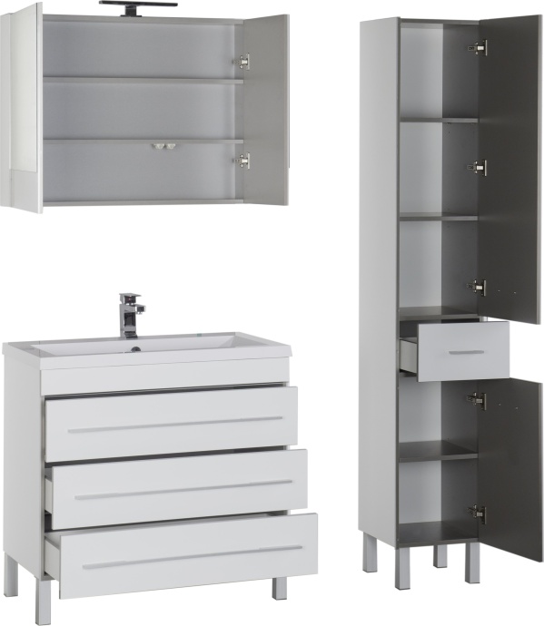 Мебель для ванной Aquanet Верона 90 белая 178470 - 15