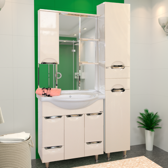 Жасмин - 85 Зеркало лев. (свет) БЕЖ. эмаль П-Жас02085-031СвЛ - 2