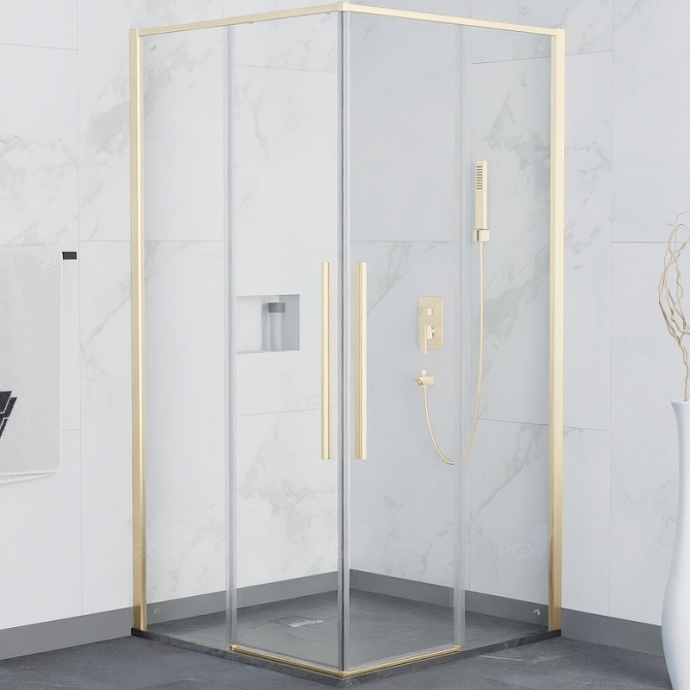Душевой уголок RGW Stilvoll SV-31G 90х90 профиль золото стекло прозрачное 32323199-16 - 0