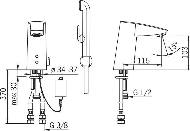 Смеситель для раковины Oras Cubista хром  2814F - 19