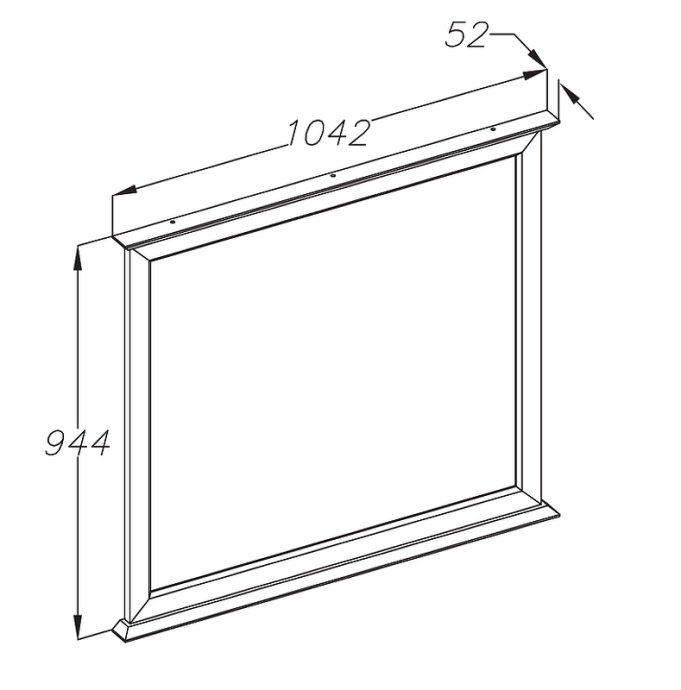 Зеркало Opadiris Кантара 105 белое матовое 00-00003714 - 2