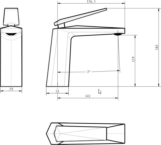 Смеситель для раковины Boheme Venturo белый, хром  371-W - 4