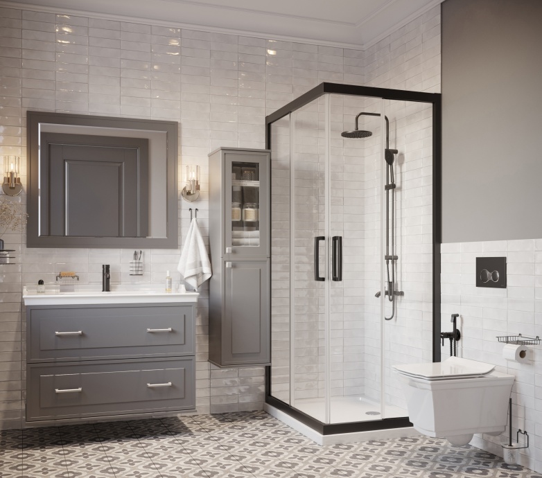 Тумба с раковиной STWORKI Хадстен 100 серая 540904 - 3