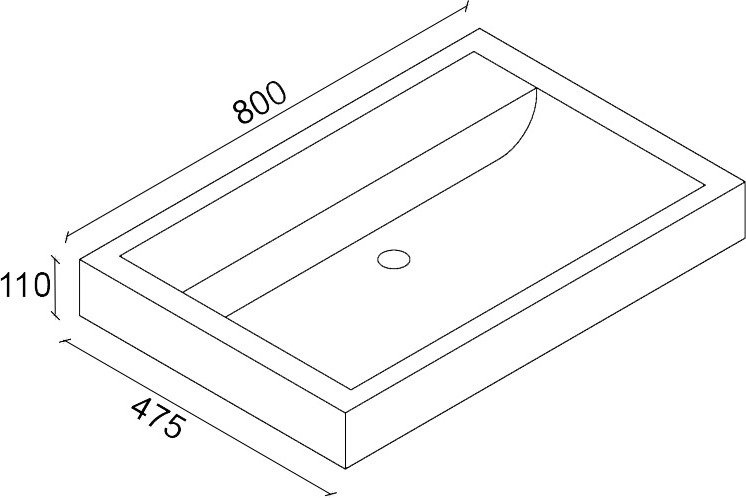 Мебельная раковина Dreja Q 80 192185 - 3